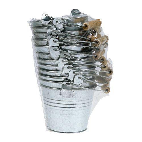 Prodotto Secchio Ø10cm H8cm 10 pz. Zinco lucido
