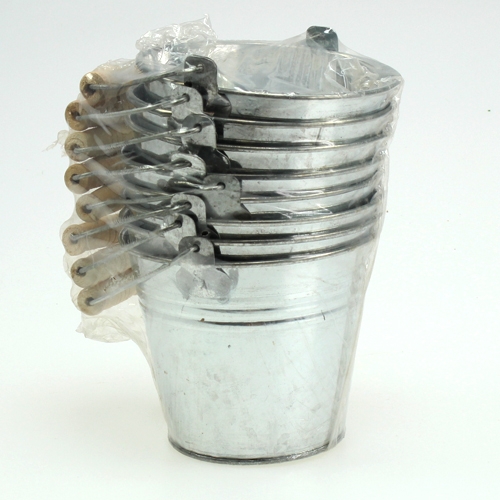 Prodotto Secchio Ø12cm H10cm 8pz. Zinco brillante