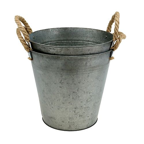 Floristik24 Secchio antico Ø25cm H24cm 2 pezzi