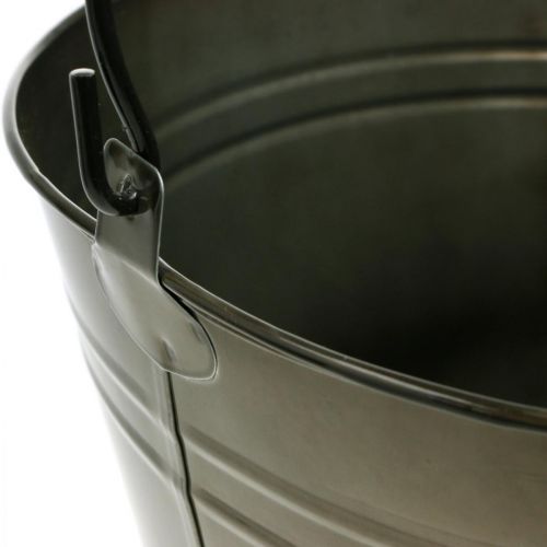 Floristik24 Secchio in metallo, vaso per piante, contenitore in metallo Ø25cm H21cm