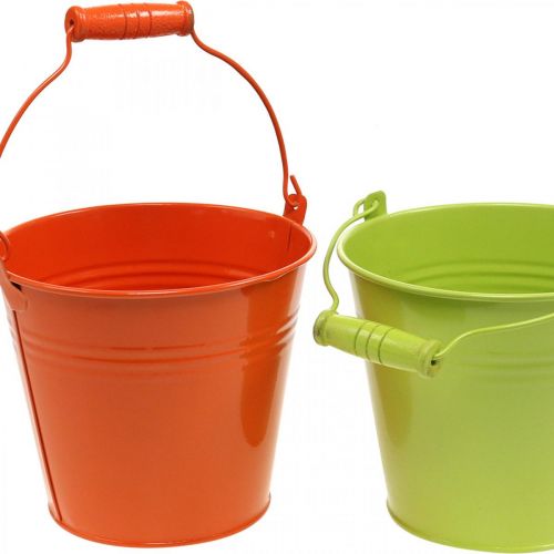 Prodotto Secchio portavaso in metallo decorativo secchio colori colorati Ø14cm H12cm 6 pz