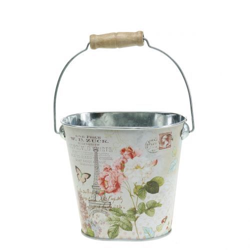 Floristik24 Secchio per piante rosa ovale H11cm
