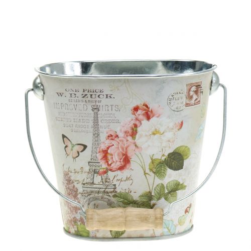 Floristik24 Secchio per piante rosa ovale H11cm