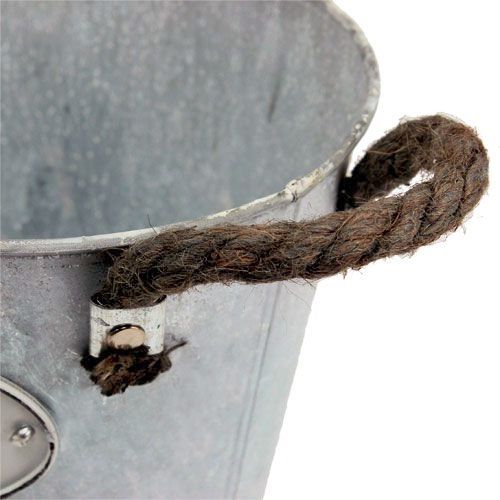 Floristik24 Secchio per piante grigio Ø21cm H19cm