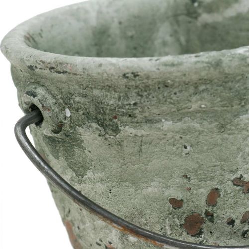 Prodotto Secchio per piantare, vaso in ceramica, decorazione del secchio, ottica antica Ø11,5 cm H10,5 cm 3 pezzi