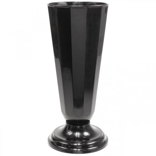 Floristik24 Vaso di regolazione Szwed Nero Ø19cm