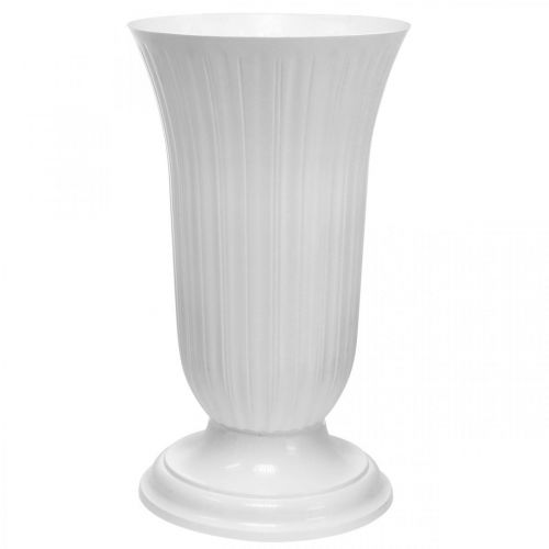 Prodotto Vaso Lilia in plastica bianca Ø28cm H48cm