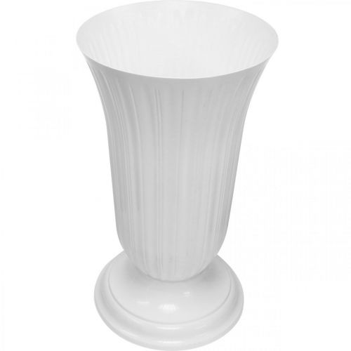 Prodotto Vaso Lilia in plastica bianca Ø28cm H48cm