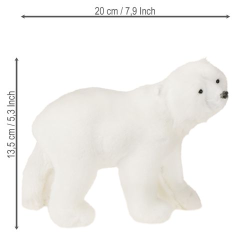 Prodotto Figure decorative di orso polare in piedi e seduto bianco 16/20 cm 3 pezzi