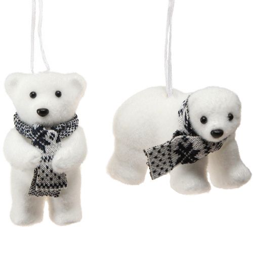 Floristik24 Decorazione orso polare da appendere figure decorative invernali 11×7 cm 4 pz