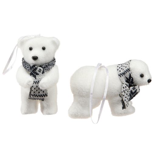 Floristik24 Decorazione orso polare da appendere figure decorative invernali 11×7 cm 4 pz