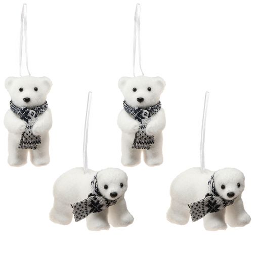 Prodotto Decorazione orso polare da appendere figure decorative invernali 11×7 cm 4 pz