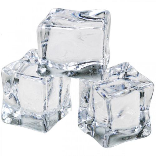 Prodotto Cubetti di ghiaccio artificiale ghiaccio decorativo trasparente 2,5×3×2,5 cm 12 pz