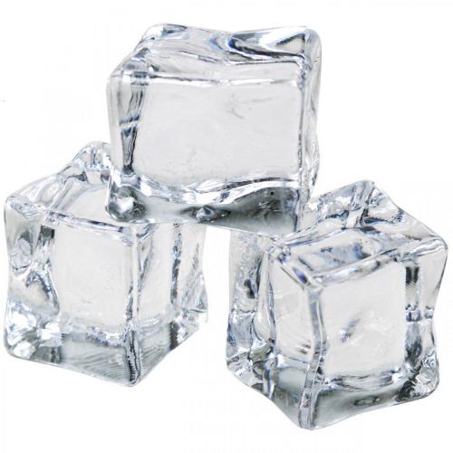 Floristik24 Cubetti di ghiaccio artificiale ghiaccio decorativo trasparente 2,5×3×2,5 cm 12 pz