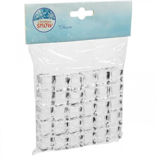 Floristik24 Cubetti di ghiaccio artificiale ghiaccio decorativo trasparente 2 cm 30 pz