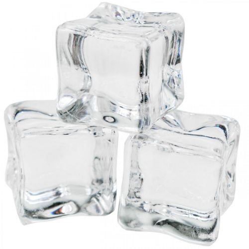 Cubetti di ghiaccio artificiale decorazione ghiaccio trasparente 2cm 30pz