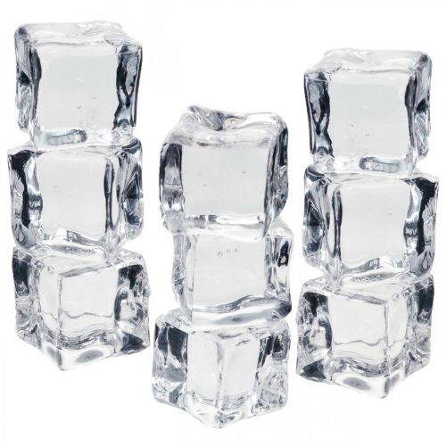 Floristik24 Decorazione per finestre con cubetti di ghiaccio artificiale 2 cm 20 pz