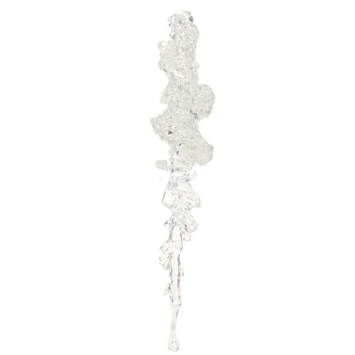 Decorazione per albero di ghiaccioli con glitter, decorazione invernale 17,5 cm, 4 pezzi