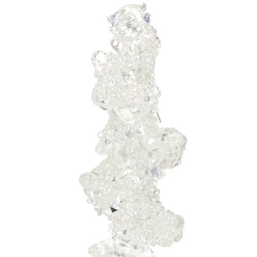 Prodotto Decorazione per albero di ghiaccioli con glitter, decorazione invernale 17,5 cm, 4 pezzi