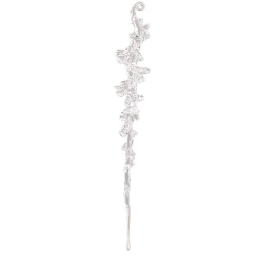 Floristik24 Gancio decorativo per ghiaccioli con decorazione invernale trasparente 25 cm 3 pezzi