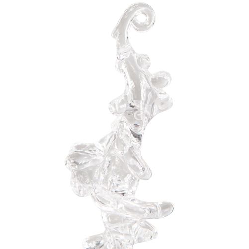 Prodotto Gancio decorativo per ghiaccioli con decorazione invernale trasparente 25 cm 3 pezzi