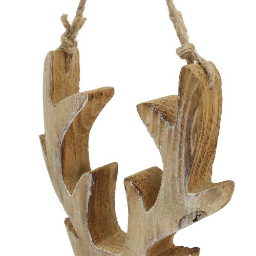 Floristik24 Testa di alce in legno da appendere 20x10,5cm 2 pezzi