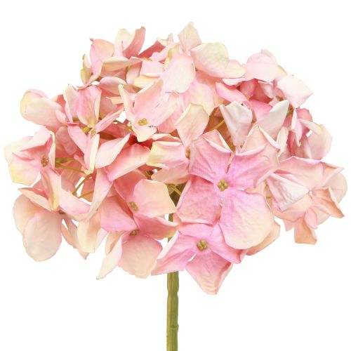 Floristik24 Elegante ortensia artificiale in rosa pastello 58 cm 2 pezzi