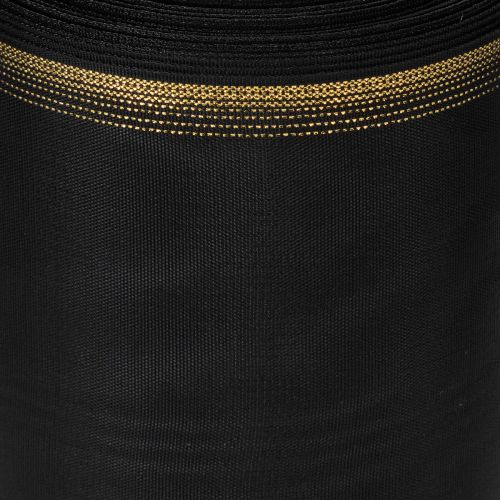 Elegante nastro a corona moiré, 175 mm nero con bordo perlato e trama in taffetà, nastro decorativo per fiori funebri, nastro a fiocco, 25 m | Floristik24.it