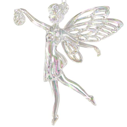 Prodotto Decorazione elfi Elfi di Natale in acrilico trasparente 11 cmx12 cm 3 pezzi