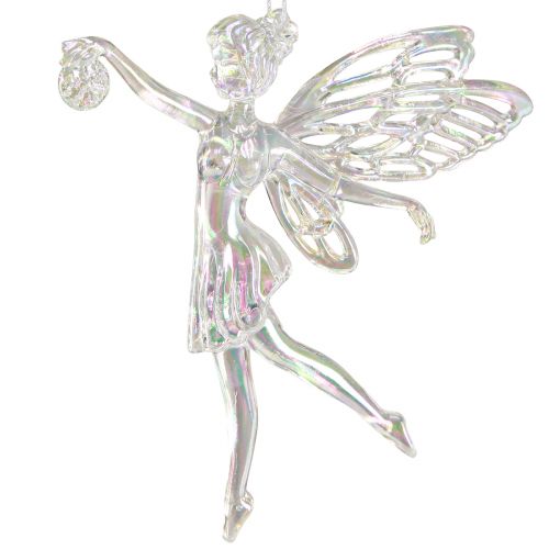Prodotto Decorazione elfi Elfi di Natale in acrilico trasparente 11 cmx12 cm 3 pezzi