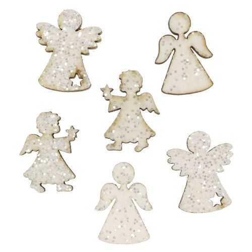 Floristik24 Angelo sparso con glitter 2 cm 144p