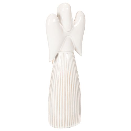 Statuetta di angelo con decorazione a cuore, color bianco crema, 23 cm | Floristik24.it