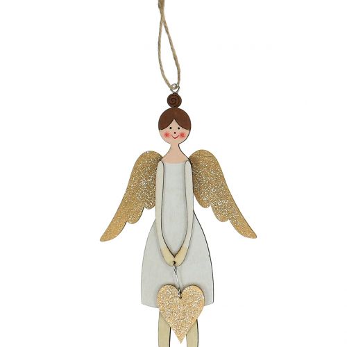 Floristik24 Crema angelo da appendere 20,5 cm 4 pz