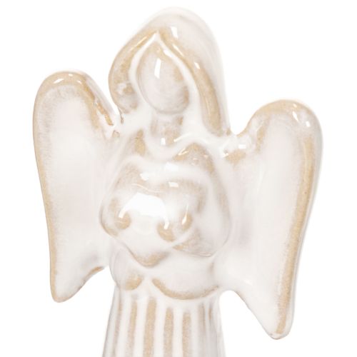 Decorazione a forma di angelo in ciotola con piccola figura e portacandele rotondo da 10 cm, 3 pezzi | Floristik24.it