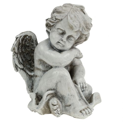 Prodotto Figura commemorativa angelo addormentato grigio 16 cm 2 pz