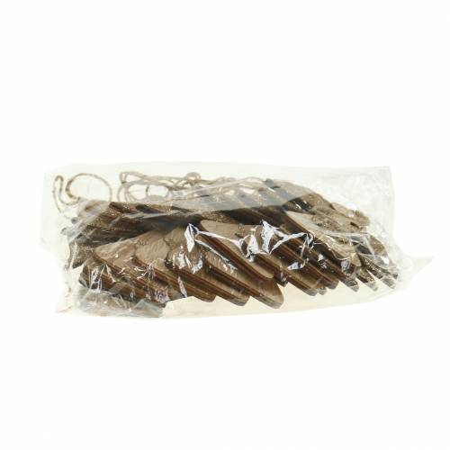 Prodotto Appendino decorativo angelo in legno glitter 10 cm 12 pz