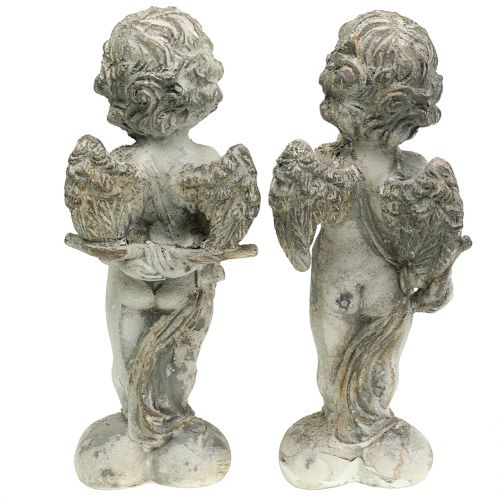 Floristik24 Cupido angelo decorativo con cuore 25 cm 2 pezzi