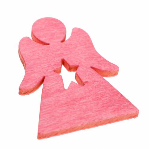 Prodotto Angeli in legno da spargere rosa, rosa, bianco 4 cm 72 pz
