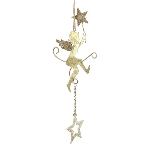 Prodotto Ciondolo angelo stella Decorazione natalizia da appendere H28 cm 3 pz