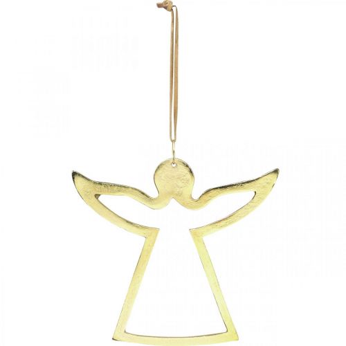 Prodotto Ciondoli in metallo, angeli decorativi, decoro avvento dorato 15 × 16,5 cm