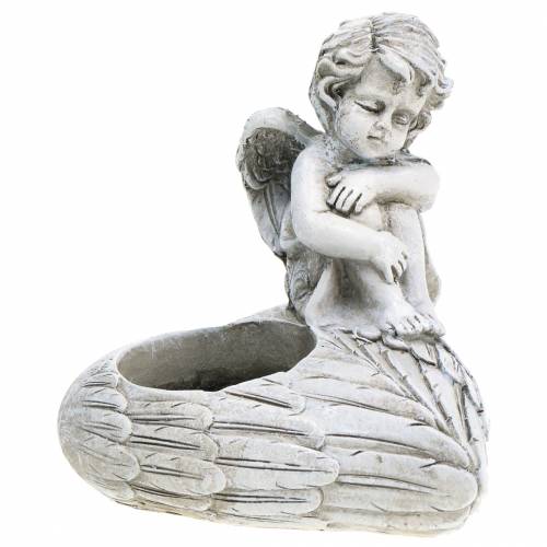 Floristik24 Portacandele decorazione tomba angelo 10cm 2pz