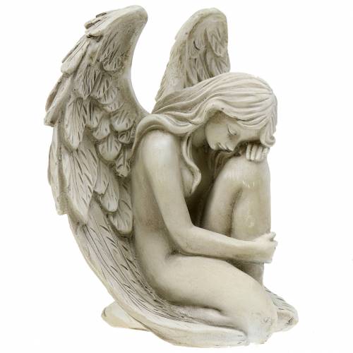 Floristik24 Decorazione tomba d&#39;angelo deco 16,5 cm × 12 cm H19 cm