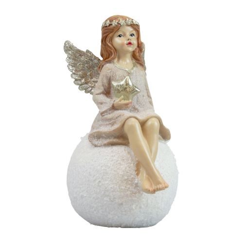 Floristik24 Decorazione da tavola Natale Angelo di Natale Angelo con stella 21 cm