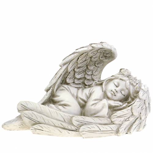 Floristik24 Angelo decorativo che dorme 18 cm x 8 cm x 10 cm