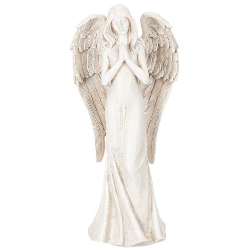 Statuetta di angelo in piedi in preghiera, decorativa, 36 cm