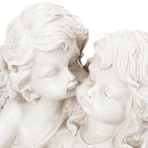 Decorazione angelo per bambini, coppia di angeli con scultura a forma di cuore, 24 cm | Floristik24.it