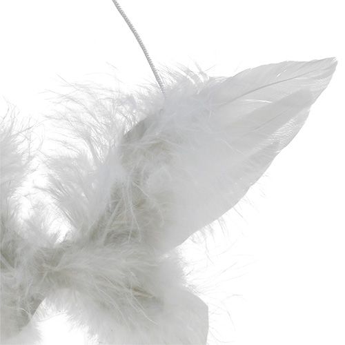 Floristik24 Ala d'angelo per appendere bianco 16cm 4 pezzi