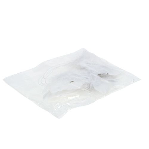 Floristik24 Ala d'angelo per appendere bianco 16cm 4 pezzi