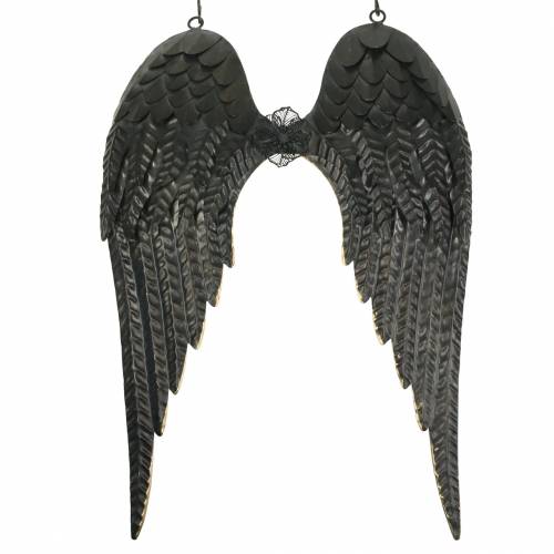 Floristik24 Decorazione murale Angelo ala nera 34 cm x 47,5 cm