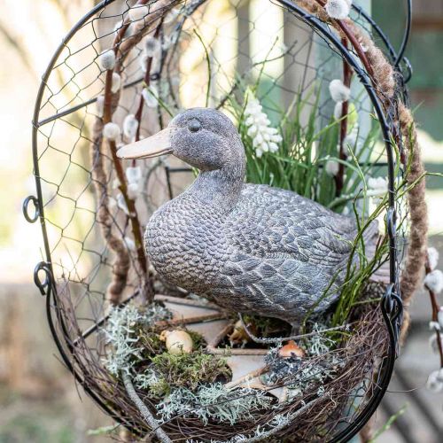Floristik24 Anatra da giardino figura decorativa Figura anatra per stare in piedi H18cm